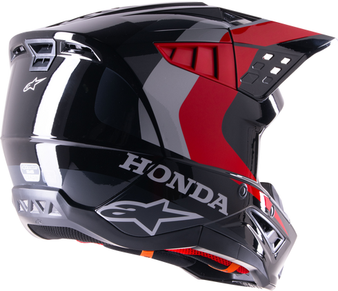 ALPINESTARS Honda S M5 Helmet Black/Red Glossy Md - 482-9237M