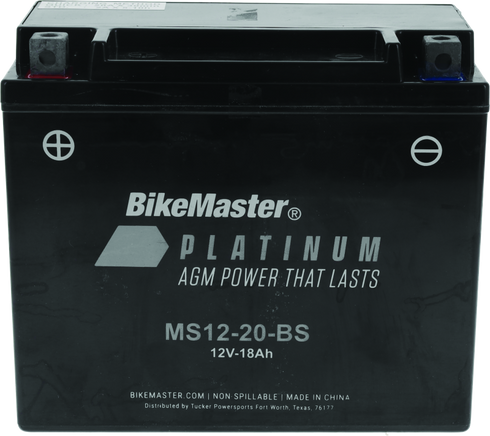 BikeMaster AGM Battery - MS12-20-BS