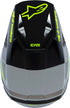 ALPINESTARS Sm3 Youth Radium Helmet Gry/Blk/Ylw Fluo Matte Ys - 482-00086YS