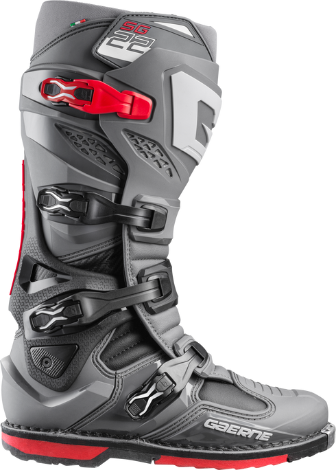 GAERNE Sg 22 Boots Anthracite/Black/Red Sz 14 - 480-65014