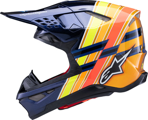 ALPINESTARS S M10 Tld Edition 25 Helmet Drk Blu/Org/Ylw Fluo/Red Sm - 482-00080S