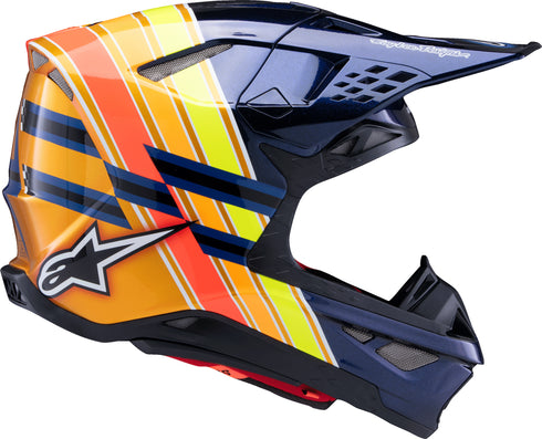 ALPINESTARS S M10 Tld Edition 25 Helmet Drk Blu/Org/Ylw Fluo/Red Xl - 482-00080X