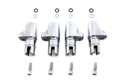 Motorshop Chrome Aluminum Alloy Tappet Block Set - 10-0593
