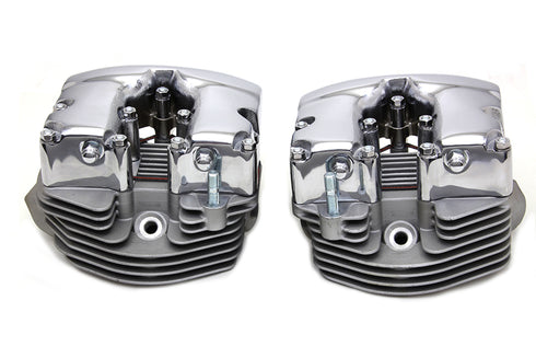 V-Twin Cylinder Head Set with Chrome Rocker Box - 10-1063