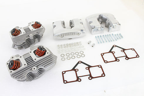 V-Twin Cylinder Head Set with Polished Rocker Box - 10-1127