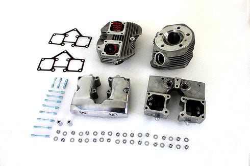 V-Twin Cylinder Head Set with Polished Rocker Box - 10-1128