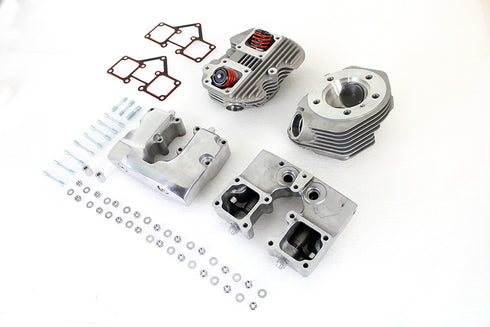 V-Twin Cylinder Head Set with Polished Rocker Box - 10-1128
