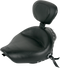 MUSTANG Wide Solo Seat - With Backrest - Black - Studded w/ Concho - XL '04-'20 79439