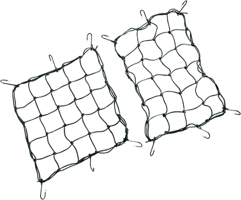 DRAG SPECIALTIES Cargo Net - 12" x 17" - 6 Hook - Black 10-6101B-HC4