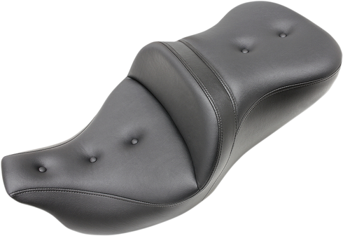 SADDLEMEN Roadsofa™ Seat - Pillow Top - without Backrest - Black - FLH/FLT '09-'24 808-07B-181T