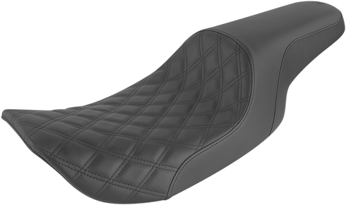 SADDLEMEN Profiler Seat - Front Lattice/Rear Smooth - Black - FLHR/X '97-'07 897-06-149