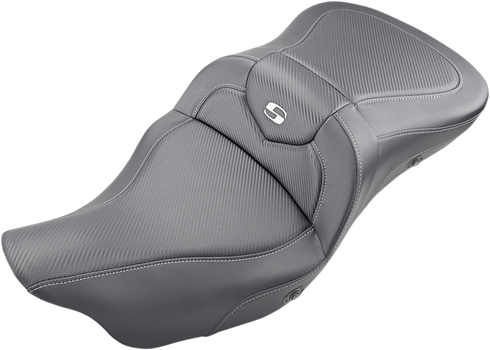 SADDLEMEN Roadsofa™ Seat - Heated - Carbon Fiber - without Backrest - FL '09-'24 808-07B-185THC