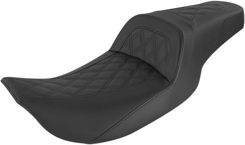 SADDLEMEN Slim Seat - Black - Lattice Stitch - '99-'07 FL 897-06-162
