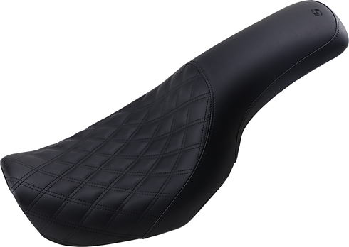 SADDLEMEN Profiler Seat - Front Lattice/Rear Smooth - Black - FL/FX '06-'17 806-04-149