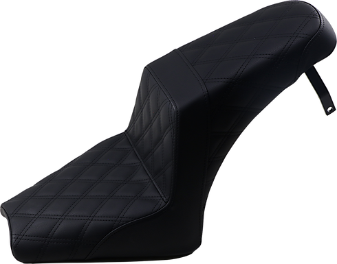 SADDLEMEN Step-Up Seat - Full Lattice Stitch - Black - Scout Bobber I18-33-175