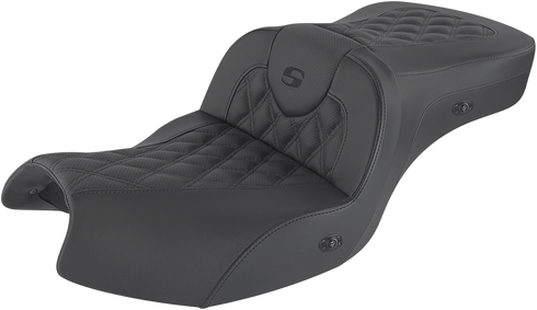 SADDLEMEN Heated Roadsofa™ Seat - Lattice Stitch - w/o Backrest - GL I20-06-182HCT