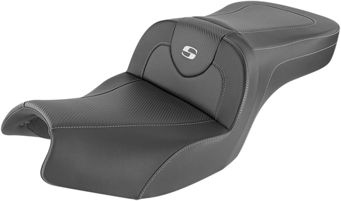 SADDLEMEN Roadsofa™ Seat - Carbon Fiber - Without Backrest - Black - Indian I20-06-185