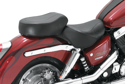 MUSTANG Seat - Vintage - Wide - Touring - Without Driver Backrest - One-Piece - Smooth - Black - VT1100 75018