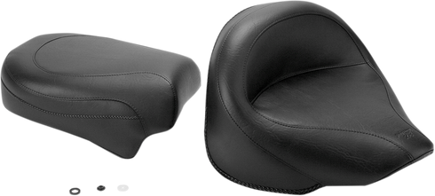 MUSTANG Seat - Vintage - Wide - Touring - Without Driver Backrest - Two-Piece - Smooth - Black - XVS 75279