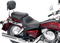MUSTANG Seat - Wide - Touring - Without Backrest - Two-Piece - Chrome Studded - Black w/Conchos - 750Aero 76520