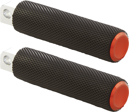 ARLEN NESS Knurled Foot Pegs - Male Mount - Orange 07-902