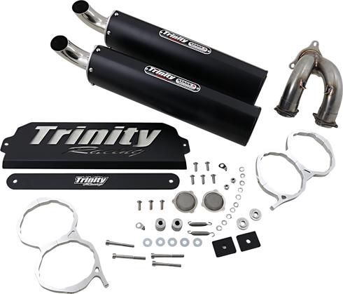 TRINITY RACING Stage 5 Slip-On Mufflers - Black TR-4173S-BK