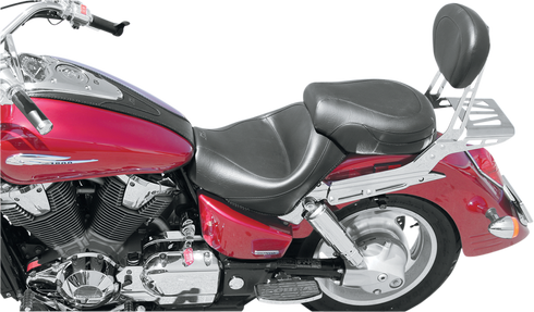 MUSTANG Seat - Vintage - Wide - Touring - Without Driver Backrest - Two-Piece - Smooth - Black 75921