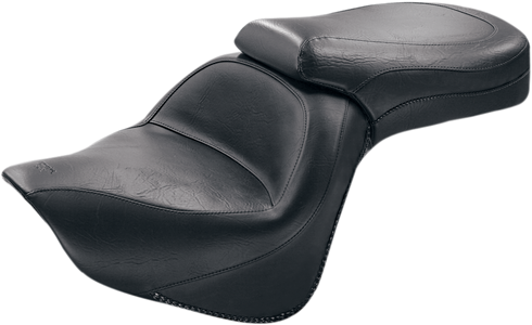 MUSTANG Seat - Vintage - Wide - Touring - Without Driver Backrest - One-Piece - Smooth - Black - VN900 76127