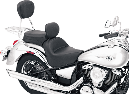 MUSTANG Seat - Vintage - Wide - Touring - With Driver Backrest - One-Piece - Smooth - Black - VN900 79417