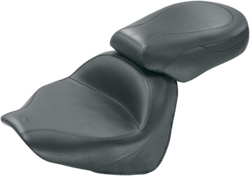 MUSTANG Seat - Vintage - Wide - Touring - Without Driver Backrest - Two-Piece - Smooth - Black 76563