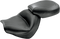MUSTANG Seat - Vintage - Wide - Touring - Without Driver Backrest - Two-Piece - Smooth - Black 76191