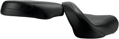 MUSTANG Seat - Vintage - Wide - Touring - Without Driver Backrest - Two-Piece - Smooth - Black 76071