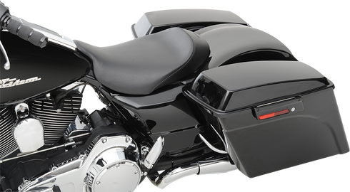 SADDLEMEN S3 Super Slammed Seat - Solo - Black - '08-'24 FLH/FLT 808-07B-002