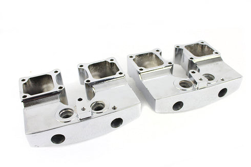 V-Twin Shovelhead Rocker Box Cover Set Chrome - 11-0056