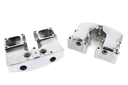 V-Twin Shovelhead Rocker Box Cover Set Chrome - 11-0056