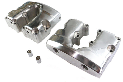 Motorshop Shovelhead Rocker Box Cover Set Polished - 11-0057