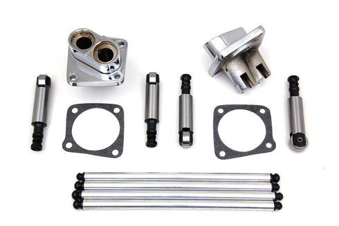 Motorshop Solid Tappet Kit Chrome Finish - 11-0596