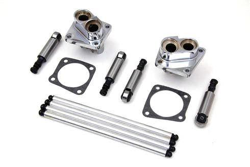 Motorshop Solid Tappet Kit Chrome Finish - 11-0596