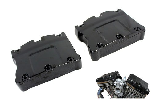 V-Twin Black Titanium TC-88 Rocker Box Cover Set - 11-0892