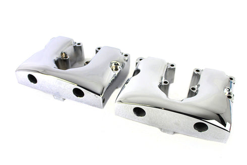 V-Twin Factory Sample Shovelhead Rocker Box Cover Set Chrome - 11-1092