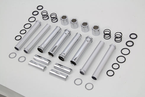 Motorshop M8 Pushrod Cover Kit Chrome - 11-1407