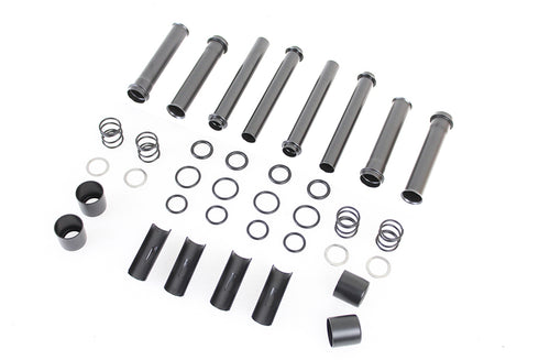 Motorshop M8 Pushrod Cover Kit Gloss Black - 11-1408