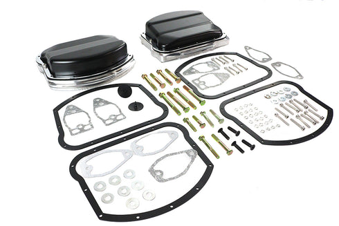 V-Twin Panhead Evolution Rocker Box Set Black - 11-1658