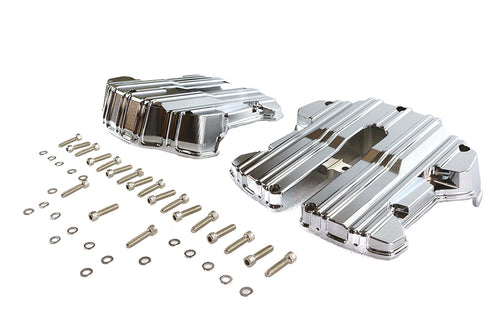 V-Twin M8 Rocker Box Cover Set Chrome - 11-1766