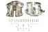 V-Twin M8 Rocker Box Cover Set Chrome - 11-1766