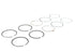 Rowe 80 inch Shovelhead Piston Ring Set .010 Oversize - 11-1776