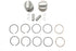 Motorshop Replica 1000cc 3-3/16 inch Piston Set .050 Oversize - 11-2746
