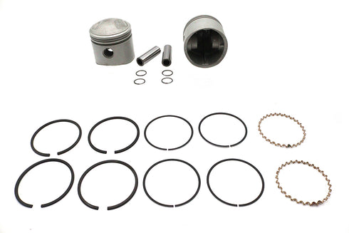 Motorshop 61 inch Overhead Valve 3-5/16 inch Piston Set .060 Oversize - 11-2754