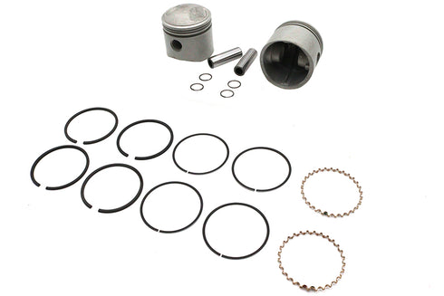 Motorshop 61 inch Overhead Valve 3-5/16 inch Piston Set .060 Oversize - 11-2754