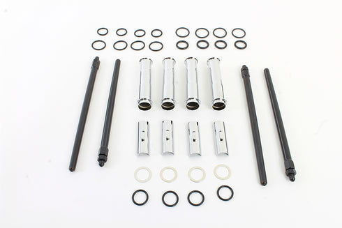 V-Twin M8 Quick Install Pushrod and Cover Kit Chrome - 11-9665